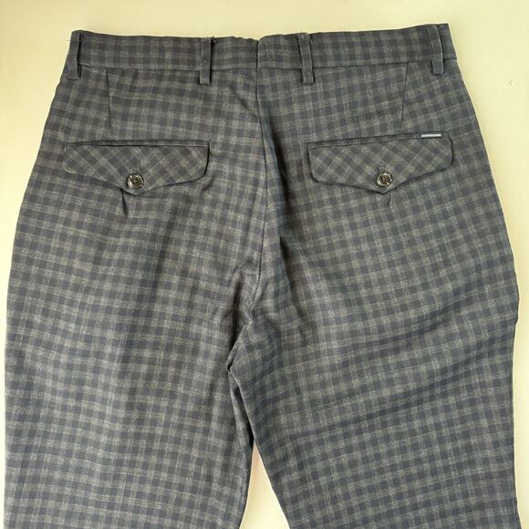 Scotch & Soda Amsterdam Couture Plaid Cuffed Pants 30x27 Wool Blend - Picture 14 of 15